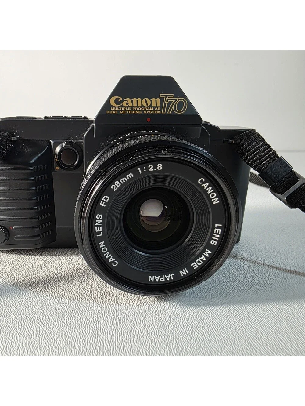 Canon T70 35mm SLR Camera with Canon 28mm F/2.8 Lens - Tested and Working